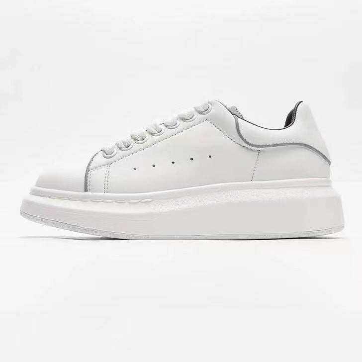 Nagata Mai Kqueen White Shoes High Version Increased Thick Sole Black Velvet Tail Platform Shoes Classic Casual - Image 3